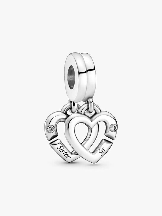Pandora Jewelry - Pandora Linked Sister Hearts Split Dangle Charm